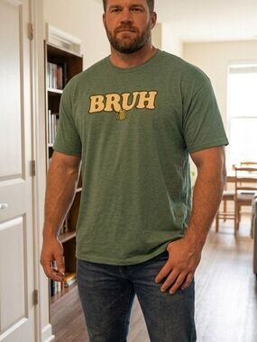 Source Unknown Green BRUH Graphic Short Sleeve Tee